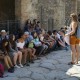 Schulgruppe - Pause in Pompeji